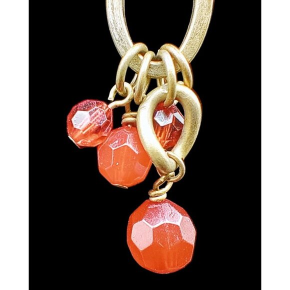 Necklace 25 Inch Long Jewelry Red Bead Adjust Lobster Clasp Statement Vintage - Picture 6 of 13